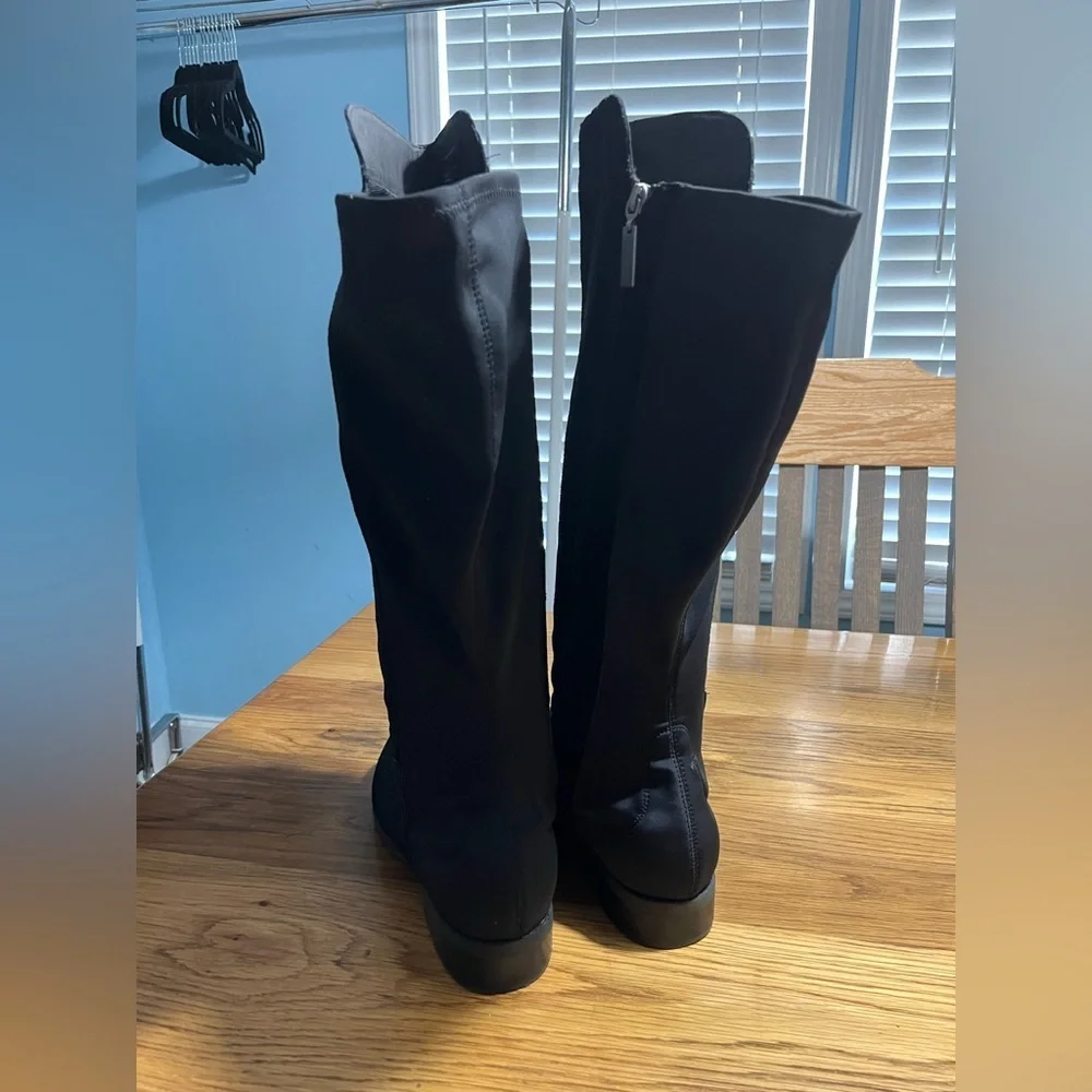 Lane Bryant Lina Suede Stretch Riding Boots | Black | Women’s 9W